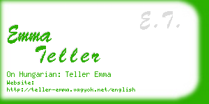 emma teller business card